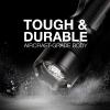 imageEnergizer LED Tactical Flashlight TAC700 Ultra Bright IPX4 Water Resistant Flash Light Rugged Metal Body Manual Focus Batteries IncludedBlack Tac700