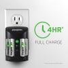 imageEnergizer Rechargeable AA Batteries ampamp AAAAA Battery Charger Recharge Pro With 4 AA NiMH Batteries AutoSafety Feature Overcharge ProtectionBatteries  Charger
