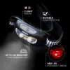 imageEnergizer Universal Plus LED Headlamp Lightweight Bright Headlamp for Outdoors Camping and Emergency Light for Adults and Kids Includes Batteries Pack of 2Black