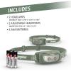 imageEnergizer Universal Plus LED Headlamp Lightweight Bright Headlamp for Outdoors Camping and Emergency Light for Adults and Kids Includes Batteries Pack of 2Green