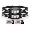 imageEnergizer Universal Plus LED Headlamp Lightweight Bright Headlamp for Outdoors Camping and Emergency Light for Adults and Kids Includes Batteries Pack of 2Black