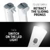 imageEnergizer Weatheready Rechargeable Flashlights for Home Pack of 3 Emergency Flashlight for Hurricane Supplies Survival Kits Power Outages LED Flash Light with Convenient Plugin DesignWhite