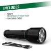 imageEnergizer X3500 LED Rechargeable Flashlight Powerful 3500 Lumen Flash Light IPX4 Water Resistant Excellent Emergency Power Outage Light