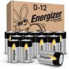 imageEnergizer Alkaline Power D Batteries 12 Count Pack of 1 LongLasting Alkaline Size D Batteries