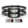 imageEnergizer Universal Plus LED Headlamp Lightweight Bright Headlamp for Outdoors Camping and Emergency Light for Adults and Kids Includes Batteries Pack of 2Black