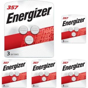 imageEnergizer 357303 Batteries 3 Pack 15V Silver Oxide Button Cell Batteries3 Count Pack of 5