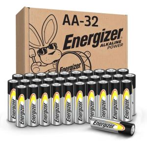 imageEnergizer AA Batteries Alkaline Power 32 Count Alkaline Double A Battery Pack