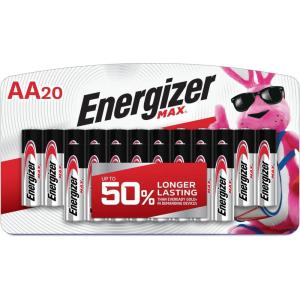 imageEnergizer AA Batteries MAX Double AA Battery Alkaline 24 Count20 Count Pack of 1