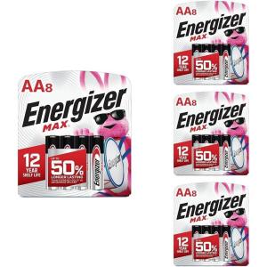imageEnergizer AA Batteries MAX Double AA Battery Alkaline 24 Count8 Count Pack of 4