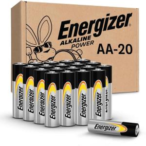 imageEnergizer Alkaline Power AA Batteries 20 Pack Double A Batteries Alkaline LongLastingAA  20 Count