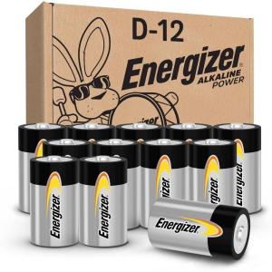 imageEnergizer Alkaline Power D Batteries 12 Count Pack of 1 LongLasting Alkaline Size D Batteries