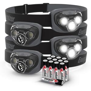 imageEnergizer LED Headlamps PRO260 4Pack IPX4 Water Resistant Headlamps HighPerformance Head Light for Outdoors Camping Running Storm Survival LED Light for Emergencies Batteries Included4Pack