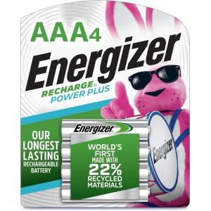imageEnergizer Power Plus Rechargeable AAA Batteries 4 Pack 800mAh Triple A Batteries4 COUNT
