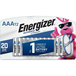 imageEnergizer Ultimate Lithium AAA Batteries 1 Pack Lithium Triple A Batteries12 Count Pack of 1