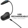 imageENERGIZER Rechargeable LED Book Light FLEX 3 Modes Warm Clip On Reading Light with Flexible Neck for Reading in Bed USB IncludedBlack