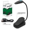 imageENERGIZER Rechargeable LED Book Light FLEX 3 Modes Warm Clip On Reading Light with Flexible Neck for Reading in Bed USB IncludedBlack