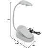 imageENERGIZER Rechargeable LED Book Light FLEX 3 Modes Warm Clip On Reading Light with Flexible Neck for Reading in Bed USB IncludedGray