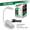 imageENERGIZER Rechargeable LED Book Light FLEX 3 Modes Warm Clip On Reading Light with Flexible Neck for Reading in Bed USB IncludedGray