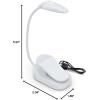 imageENERGIZER Rechargeable LED Book Light FLEX 3 Modes Warm Clip On Reading Light with Flexible Neck for Reading in Bed USB IncludedWhite