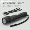 imageEnergizer Rechargeable LED Flashlight X1000 Hybrid Power Capability Ultra Bright 1000 Lumens IPX4 Water Resistant Rugged Aluminum Tactical LED Flash Light USB Charging Cable IncludedGrey Rechargeable  1000 Lumens