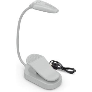 imageENERGIZER Rechargeable LED Book Light FLEX 3 Modes Warm Clip On Reading Light with Flexible Neck for Reading in Bed USB IncludedGray