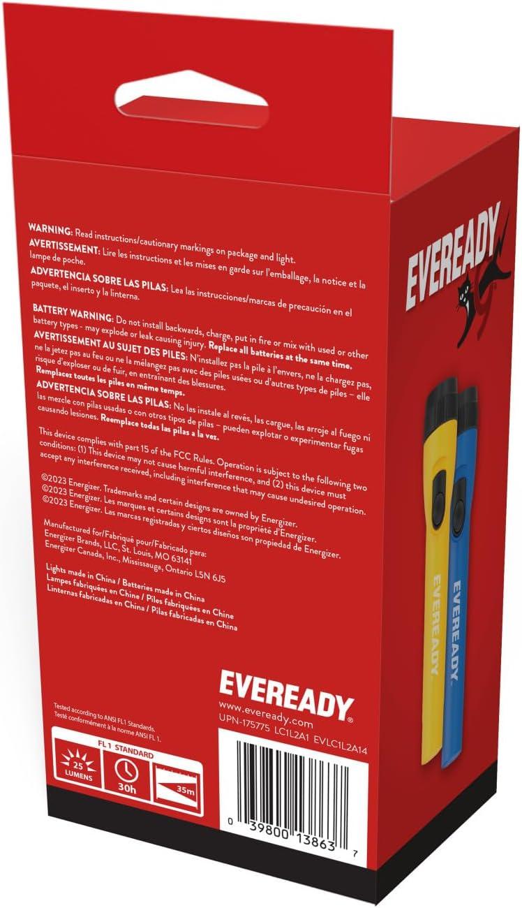 imageEveready LED Flashlight 8Pack Bright Reliable Flashlights for General Purpose Great for Camping Car Emergency Storm Power Outage Handheld Flashlight Batteries IncludedYellow  Blue