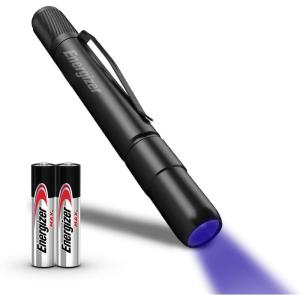 imageEnergizer UV Flashlight Pen Light LED Handheld Blacklight Flashlight UV  White LED Detector for Dog Pet Urine Stains Bed Bugs and Scorpions Batteries Included