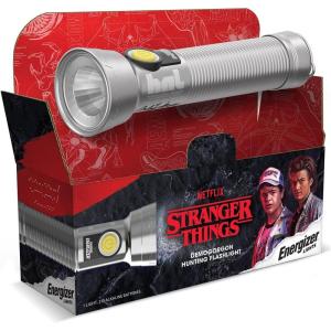 imageEnergizer Stranger Things Squawk Retro LED Flashlight Water Resistant and Drop Tested Camping Flashlight Limited Edition 250 LumensOld Edition
