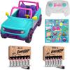 imageBarbie Hot Wheels RC SUV Plus Energizer AA and AAA Alkaline Batteries RemoteControl Pink Vehicle That Fits 2 Fashion Dolls ampamp Accessories Includes KidApplied Stickers for CustomizationSuv  Batteries