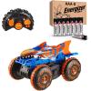 imageHot Wheels Monster Trucks Remote Control Toy Vehicle Plus Energizer AAA Alkaline Batteries LargeScale RC Tiger Shark Climber with 3 Modes of Play for Racing Climbing ampamp StuntingTiger Shark  Batteries