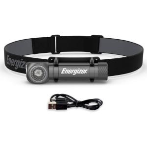 imageEnergizer LED Headlamp Rechargeable X1000 Ultra Bright IPX4 Water Resistant Head Light 1000 Lumen Turbo Mode Headlamp for Outdoors Power Outage Emergency USB Cable IncludedGray Steel