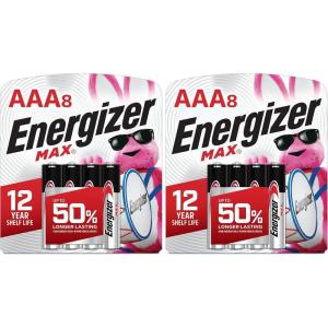 imageEnergizer MAX AAA Batteries 8 Pack Triple A Alkaline Batteries8 Count Pack of 2