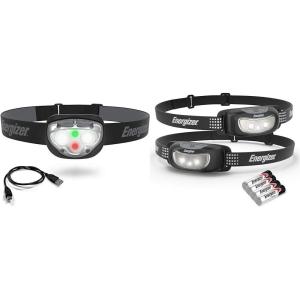 imageEnergizer Rechargeable LED Headlamp Pro400 amp LED Headlamp 2Pack UniversalBlack  1Pack
