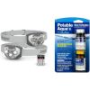 imageEnergizer LED Headlamp PRO 2Pack IPX4 Water Resistant Headlamps HighPerformance Head Ligh amp Potable Aqua Water Purification Tablets with PA Plus Portable and Effective Solution for Camping