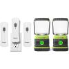 imageEnergizer LED Rechargeable Plugin Flashlights Emergency Home Power Failure Light 3Pack  LED Camping Lantern 1000LM 4 Light Modes IPX4 Waterproof Tent Lights 2Pack