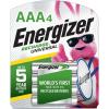 imageEnergizer Recharge Universal Rechargeable AAA Batteries 4 Pack Triple A Batteries