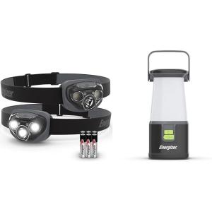 imageEnergizer LED Headlamp PRO 2Pack and Camping Lantern 360 PRO Bundle IPX4 Water Resistant Lights for Outdoors Camping Running Emergency