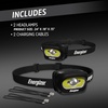 image:imageEnergizer LED Rechargeable Headlamp 2Pack Black LED Headlamp with Red Light Option USB Charging Cables Included BlackBlack