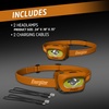 image:imageEnergizer LED Rechargeable Headlamp 2Pack Black LED Headlamp with Red Light Option USB Charging Cables Included BlackOrange
