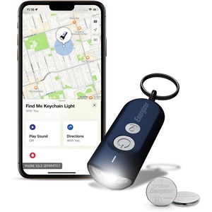 image:imageEnergizer Find Me Keychain Light Apple Find My Bluetooth Tracker Black  Find keys fast key finders amp trackers with LED light Apple Find My key chain flashlight ABS plasticBlue