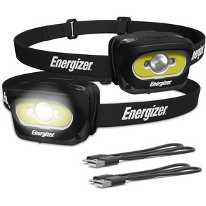 image:imageEnergizer LED Rechargeable Headlamp 2Pack Black LED Headlamp with Red Light Option USB Charging Cables Included BlackBlack